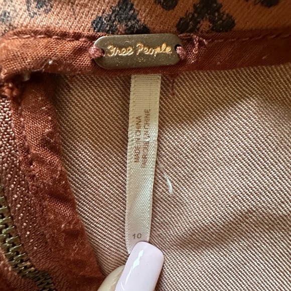 Free People patterned denim Brown Skirt - Picture 4 of 9